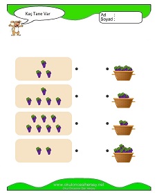 okul öncesi çocuklar için Kaç Tane Var çalışma sayfaları